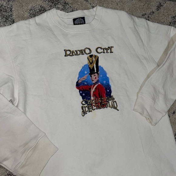 Vintage unisex Radio City Musical Christmas embroidered deadstock Crewneck 90s - Picture 6 of 7
